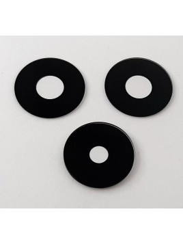 Set 3 cristal camara negro para Realme C53 RMX3760 calidad premium