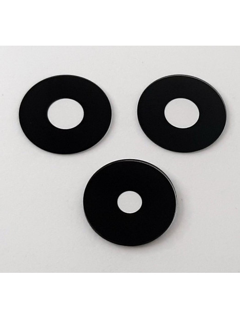 Set 3 cristal camara negro para Realme C53 RMX3760 calidad premium