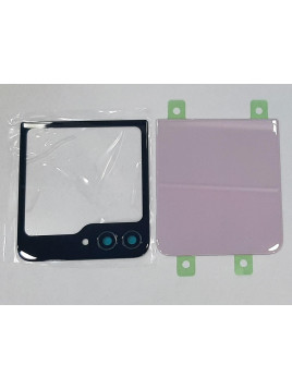 Set 2 tapa trasera o tapa bateria rosa para Samsung Galaxy Z Flip 5 5G SM-F731B mas cubierta camara