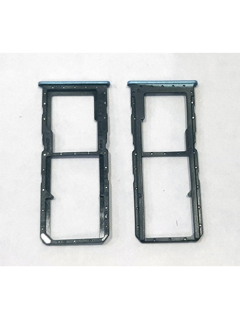 Soporte o bandeja dual sim azul para Realme 9I RMX3491 calidad premium