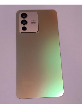 Tapa trasera o tapa bateria dorada para Vivo V23 5G V2130 mas cubierta camara compatible