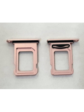 Soporte o bandeja dual sim rosa para IPhone 15 IPhone 15 Plus calidad premium