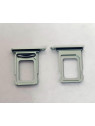 Soporte o bandeja dual sim verde para IPhone 15 IPhone 15 Plus calidad premium
