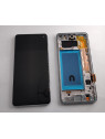 Pantalla TFT para Samsung Galaxy S10 SM-G973F mas tactil negro mas marco plata compatible