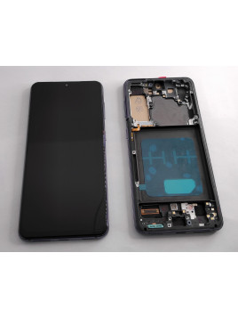 Pantalla TFT para Samsung Galaxy S21 SM-G991 mas tactil negro mas marco gris compatible