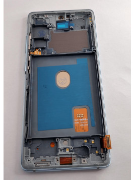 Pantalla TFT para Samsung Galaxy S20 FE 4G SM-G780 S20 FE 5G SM-G781 mas tactil negro mas marco azul compatible