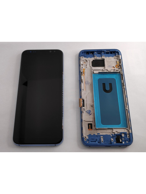 Pantalla TFT para Samsung Galaxy S8 Plus G955F mas tactil negro mas marco azul compatible