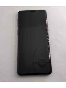 Pantalla oled para Samsung Galaxy S9 SM-G960F mas tactil negro mas marco azul calidad premium