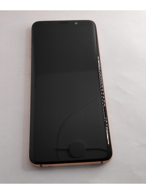 Pantalla oled para Samsung Galaxy S9 SM-G960F mas tactil negro mas marco dorado calidad premium