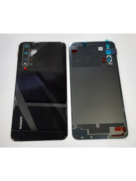 Tapa trasera o tapa bateria negra para Huawei Nova 5T 02353EFN mas cristal camara Service Pack YAL-L21 YALE-L61A YA