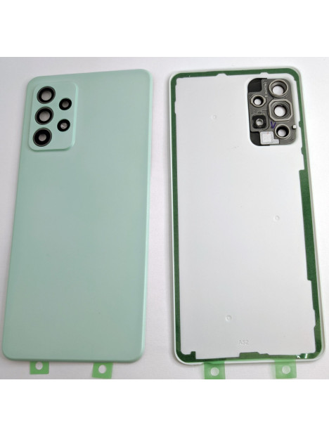 Tapa trasera o tapa batería verde para Samsung Galaxy A52s 5G A528B mas cubierta cristal