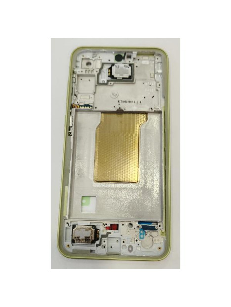 Carcasa o marco central amarillo para Samsung Galaxy A35 5G SM-A356 GH82-34225D Service Pack