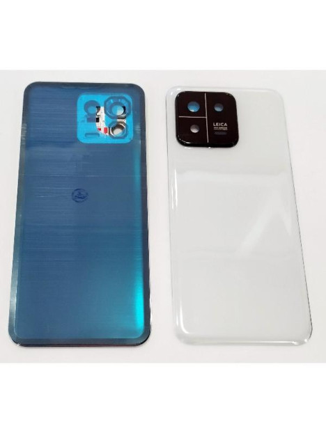 Tapa trasera o tapa bateria blanca sin logo para Xiaomi 13 con lente de camara