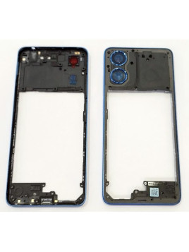 Carcasa o marco central azul para Motorola Moto G04