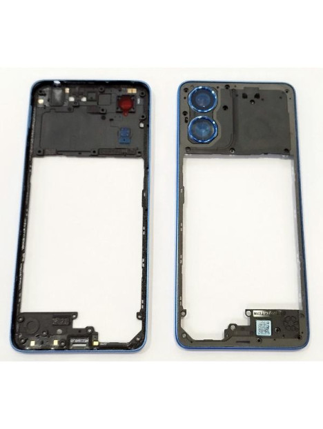Carcasa o marco central azul para Motorola Moto G04