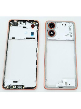 Carcasa o marco central naranja para Motorola Moto G04