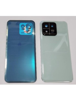 Tapa trasera o tapa bateria verde sin logo para Xiaomi 13 con lente de camara