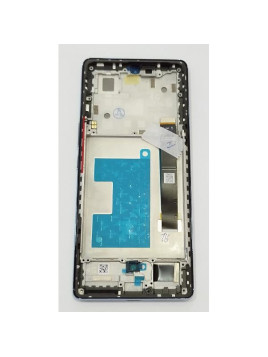 Pantalla lcd para Blackview A200 Pro mas tactil negro con marco azul calidad premium