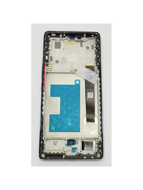 Pantalla lcd para Blackview A200 Pro mas tactil negro con marco azul calidad premium