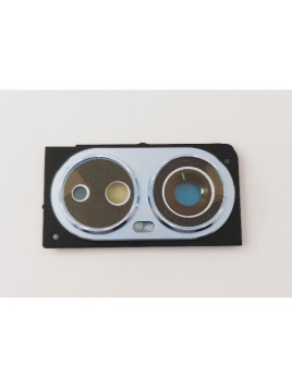 Lente de camara con marco azul para Blackview A200 Pro calidad premium