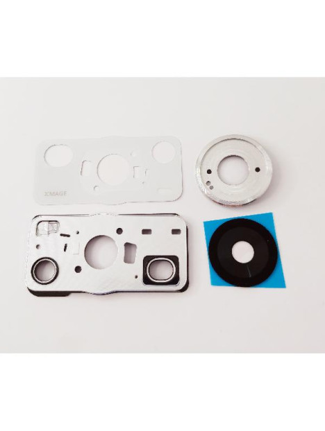 Lente de camara para Huawei P60 Pro con marco blanco calidad premium