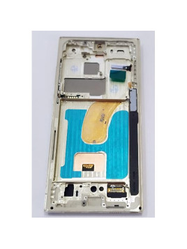 Pantalla TFT para Samsung Galaxy S23 Ultra S918B mas tactil negro con marco dorado compatible