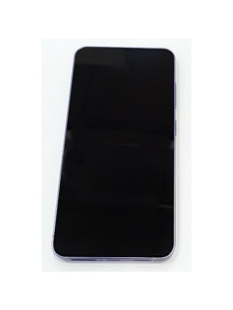 Pantalla lcd para Samsung Galaxy S24 S921 mas tactil negro con marco azul calidad premium