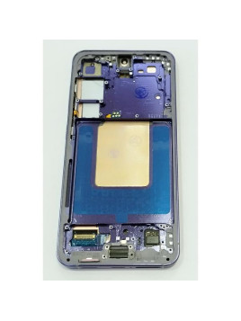 Pantalla lcd para Samsung Galaxy S24 S921 mas tactil negro con marco azul calidad premium