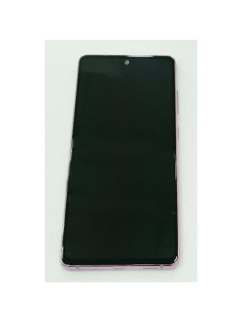 Pantalla lcd para Samsung Galaxy S20 FE 5G G781F S20 FE 4G G780F mas tactil negro con marco morado calidad premium