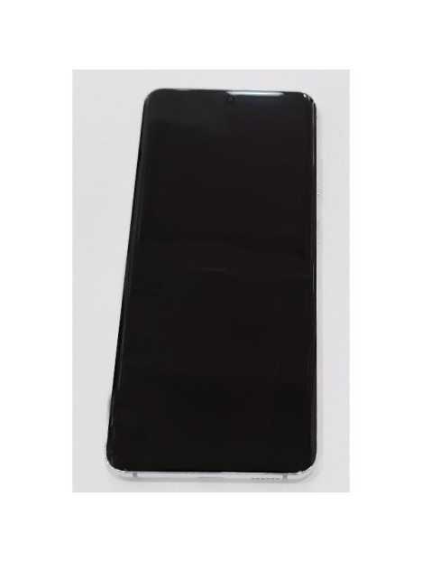 Pantalla lcd para Samsung Galaxy S20 G980F mas tactil negro con marco blanco calidad premium