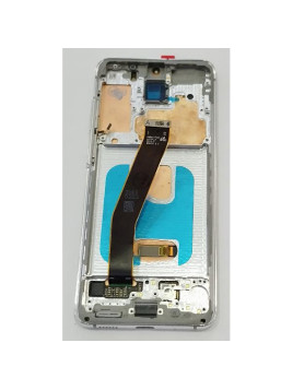 Pantalla lcd para Samsung Galaxy S20 G980F mas tactil negro con marco blanco calidad premium