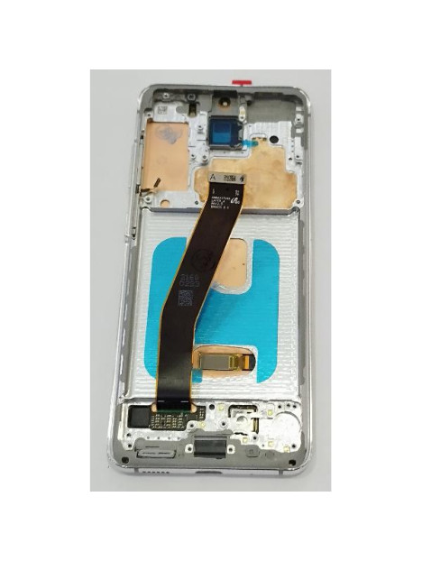 Pantalla lcd para Samsung Galaxy S20 G980F mas tactil negro con marco blanco calidad premium