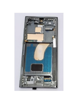 Pantalla lcd para Samsung Galaxy S23 Ultra S918B mas tactil negro con marco verde calidad premium