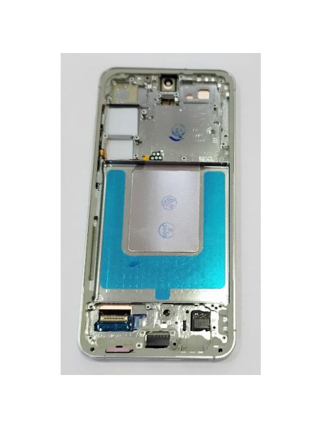 Pantalla lcd para Samsung Galaxy S24 S921 mas tactil negro con marco verde calidad premium