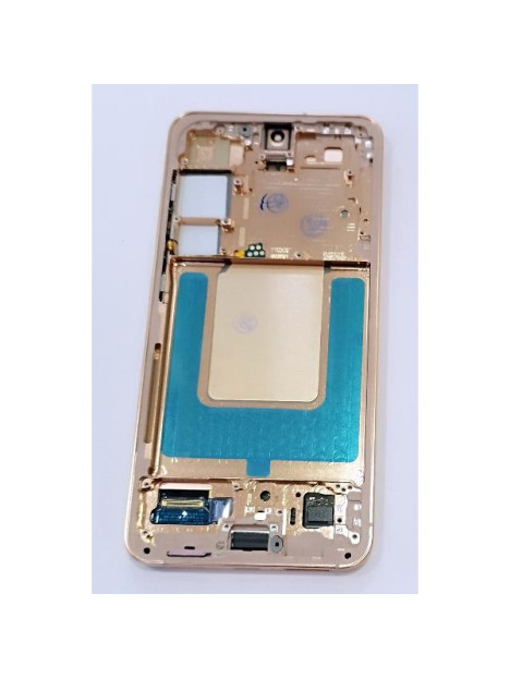 Pantalla lcd para Samsung Galaxy S24 S921 mas tactil negro con marco naranja calidad premium