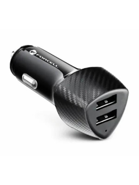 Cargador de coche doble de la serie FORCELL CARBON 17W