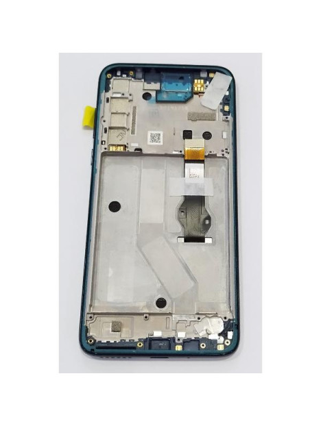 Pantalla lcd para Motorola Moto G8 Power mas tactil negro con marco azul 5D68C16143 Service Pack