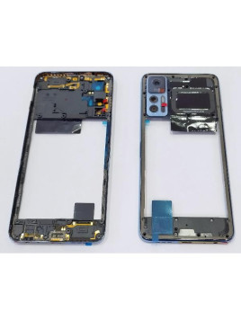 Carcasa o marco central azul para TCL 30 Plus mas lente de camara