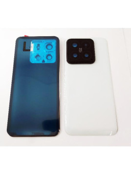 Tapa trasera o tapa bateria blanca para Xiaomi 14 con cristal de camara