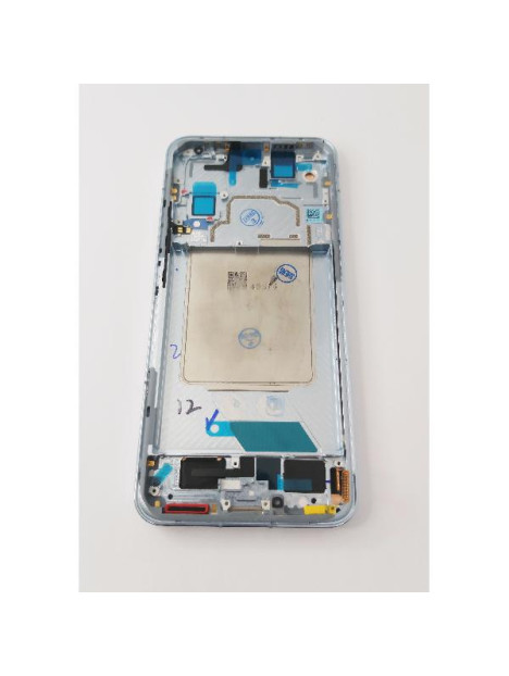 Pantalla lcd para Xiaomi 13 mas tactil negro con marco azul calidad premium