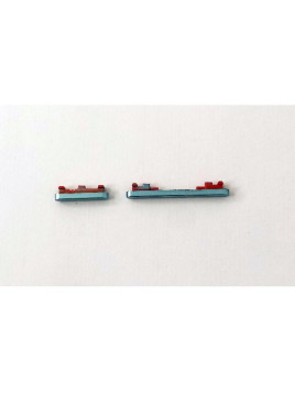 Set 2 botones verdes para Xiaomi Redmi Note 13 Pro 5G calidad premium