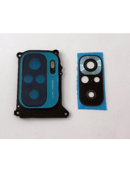 Cubierta camara azul oscuro para Redmi Note 10s mas cristal camara calidad premium