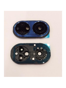 Cristal de camara para Honor X7 con marco azul calidad premium