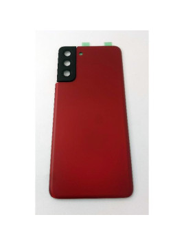 Tapa trasera o tapa bateria roja para Samsung Galaxy S21 Plus 5G SM-G996 con cubierta de camara
