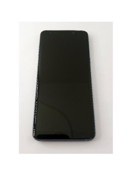 Pantalla lcd para Samsung Galaxy S9 G960F mas tactil negro con marco azul calidad TFT