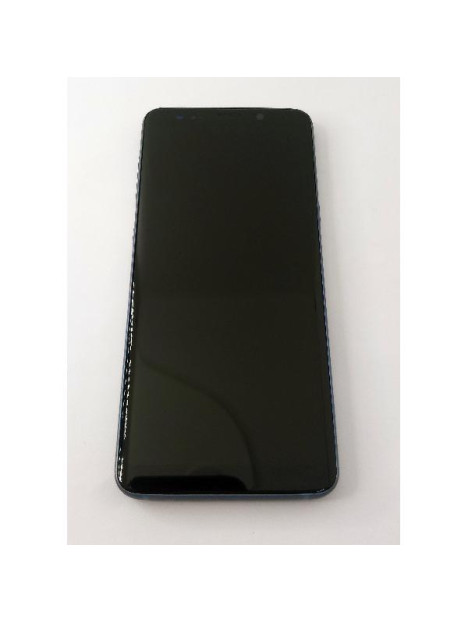 Pantalla lcd para Samsung Galaxy S9 G960F mas tactil negro con marco azul calidad TFT