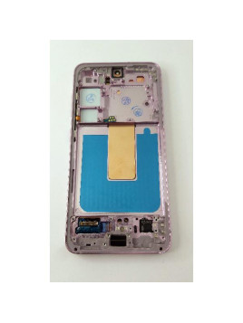 Pantalla lcd para Samsung Galaxy S23 S911B mas tactil negro con marco morado calidad premium