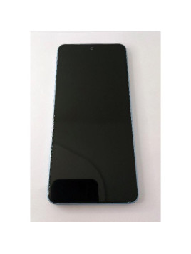 Pantalla lcd para Xiaomi Redmi Note 13 4G mas tactil negro con marco azul calidad premium