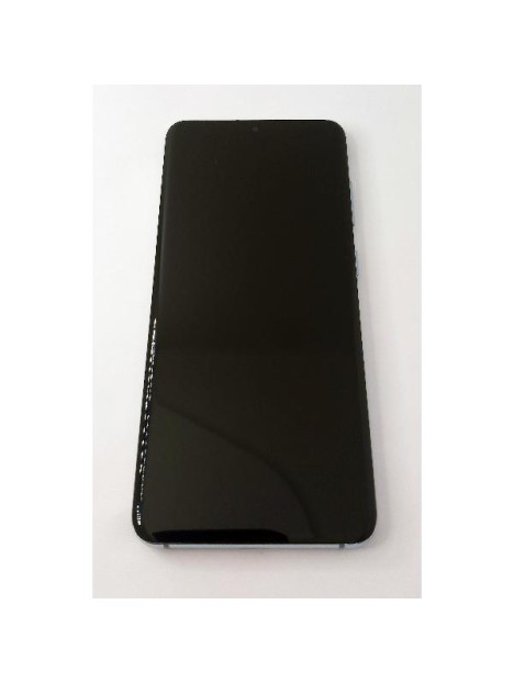 Pantalla lcd para Samsung Galaxy S20 G980F mas tactil negro con marco azul calidad Oled