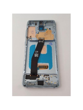 Pantalla lcd para Samsung Galaxy S20 G980F mas tactil negro con marco azul calidad Oled